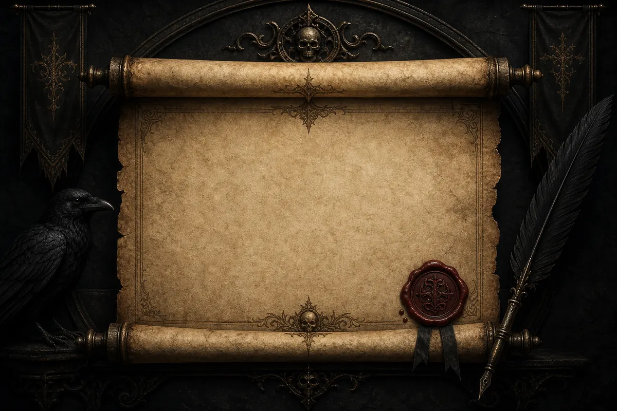 Gothic scroll decoration